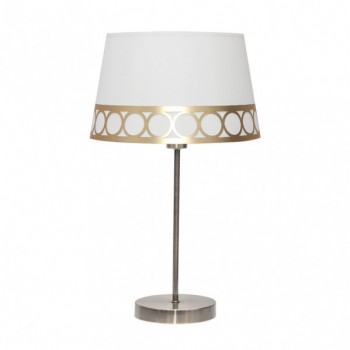 Distribuidor - Lâmpadas Diversas | Sobre Mesas Clássicas | SOBREMESA DALIA 1XE14 BLANCO/ORO 44X25X25 CM Ref: 114871029